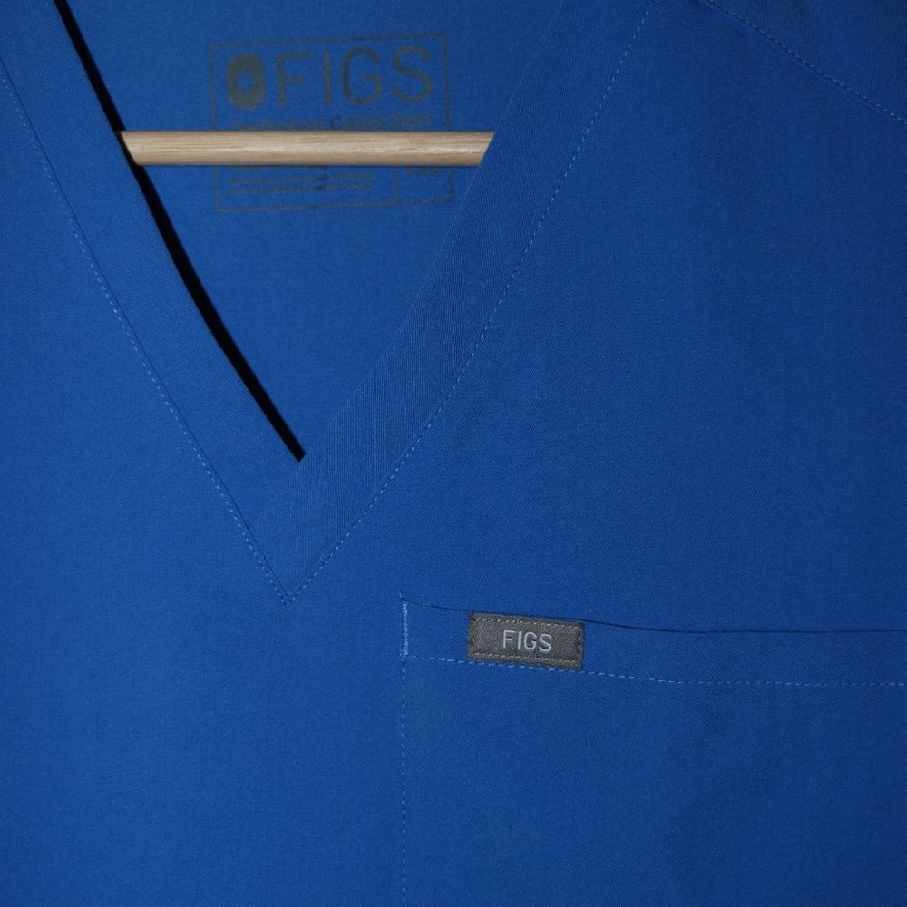 FIGS ceil blue scrub top
